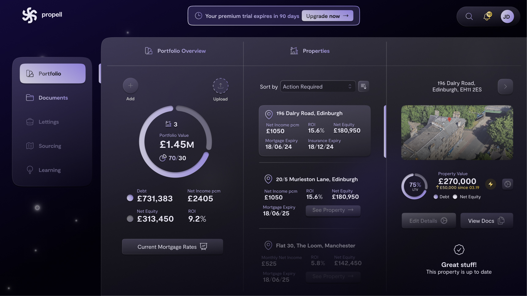 Propell dashboard